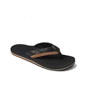 Reef Homme Cushion Dawn Tongs, Black/Tan, 40 EU
