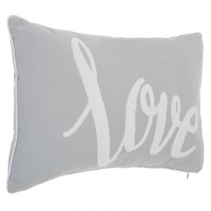 Image de Coussin rectangulaire Love Gris