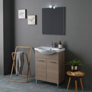 Kiamami Valentina Meuble Lavabo à Poser De 65 Cm En Chêne Naturel Rimini