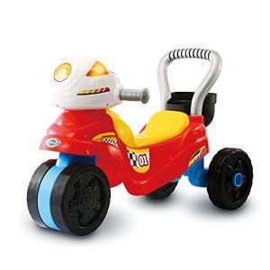 Vtech Trotti Moto 3 en 1, Trotteur Pousseur B&eacute;b&eacute;, Tricycle &Eacute;volutif, Moto Porteur avec Tableau d'&Eacute;veil Interactif, Jouet d'Activit&eacute; et de D&eacute;veloppement, Cadeau B&eacute;b&eacute; D&egrave;s 1 an - Contenu en Fran&ccedil;ais