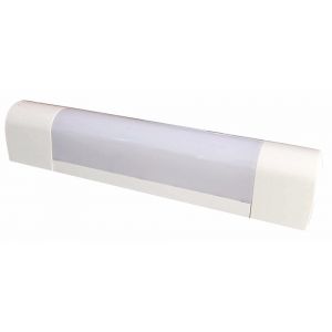 Tibelec Belna, applique blanche avec tube led S19 remplaçable 7W - L.368 x H.70MM
