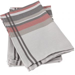 Linnea Lot De 2 Torchons De Cuisine 50x70cm 100% Coton City Rouge Brique