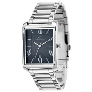 Montre homme quartz acier fond noir