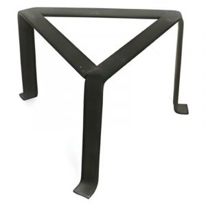 Visiodirect Trépied pour cheminée feux triangulaire en fer forgé coloris Noir - Hauteur 17 x Côté 25 cm