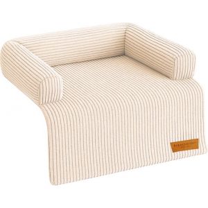 By Cee Cee Original Dog Rug Bench - Panier pour chien - Premium - Enti&egrave;rement zipp&eacute; - Tissu c&ocirc;tel&eacute; - Beige - 75x90 - Taille S