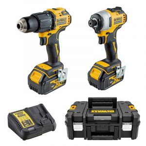 Image de Dewalt Pack Perceuse - Visseuse à chocs DCK2062M2T (DCD709 + DCF809) 18V XR Brushless (2x4,0Ah)