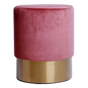 Image de Pouf Rond Design "Nano" 42cm Rose Foncé Prix