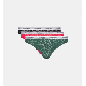 Calvin Klein Underwear Lot de 3 strings Modern Logo Femme - Multi, Multi - Taille M