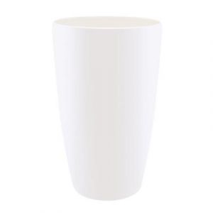 Elho 2054426 Brussels Diamant Pot De Fleur Ronde &Eacute;lev&eacute; Blanc 27 X 27 X 44 Cm