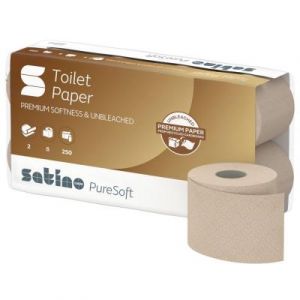 Satino by wepa Papier toilette PureSoft, 3 couches, marron