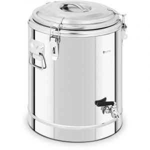 Royal Catering Conter Isotherme Thermobox Isolation Thermique Acier Inox Robinet 30 Litres