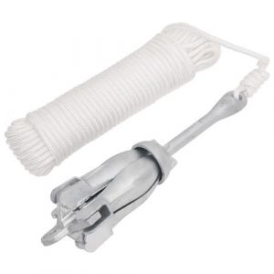 VidaXL Ancre pliable avec corde argenté 8 kg fer malléable