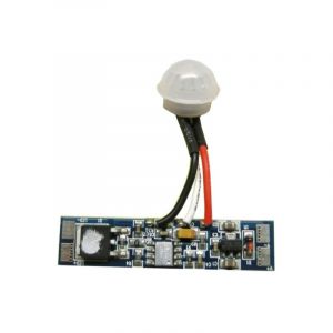 Jandei - Interrupteur avec capteur de Mouvement PIR sur PCB pour Bande LED et électronique, Fonctionnement 12V et 24V DC 96W, Taille réduite pour Montage sur profilé en Aluminium