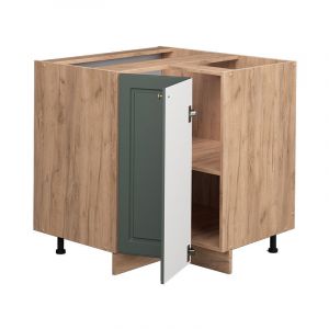 Vicco - Meuble bas en angle Fame-Line 81 cm ch&ecirc;ne/vert style rustique