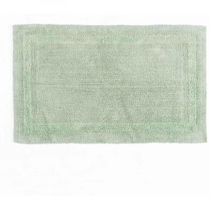 HOMESCAPES Tapis de Bain Absorbant en Coton, Tapis pour Salle de Bain 50x80 cm, Tapis de Bain Vert Sauge