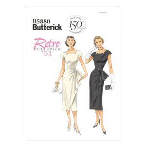 Butterick Patterns B5880 Patron de Robe et Ceinture Blanc Taille E5 42 &agrave; 44 46 48 50