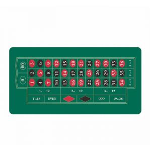 Relaxdays Tapis de Roulette 60 x 120 cm, Tapis de Poker, avec Rouleau de Rangement, Tapis en Caoutchouc antidérapant, pour Jeux de Casino