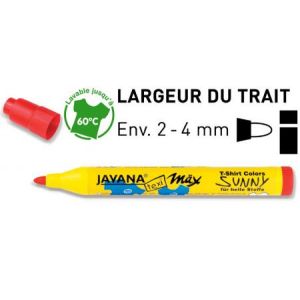 C.Kreul 90767 - JAVANA Texi M&auml;x SUNNY m&eacute;dium, feutre pointe ogive (2-4mm), bleu ciel