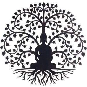 Image de Signes Grimalt BOUDDHA ARBRE de VIE décoration murale en métal de 60cm ZEN méditation