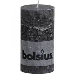 Bolsius Bougie pilier rustique 13x6,8 cm Anthracite