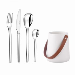 Image de Couzon 24 couverts avec pot de rangement en Acier Inoxydable - Inox