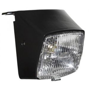 PHARES PHARE-PROJECTEUR CYCLO ADAPTABLE PEUGEOT 103 MVL, VOGUE NOIR AVEC AMPOULE 12V 15W -P2R- P2R