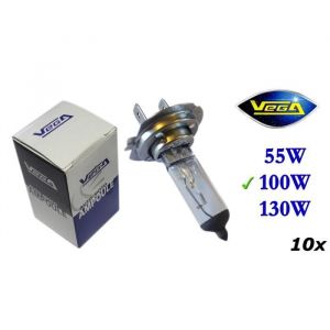 10 ampoules Vega Halogène 'Maxi' H7 100W PX26d Marque Française 12V