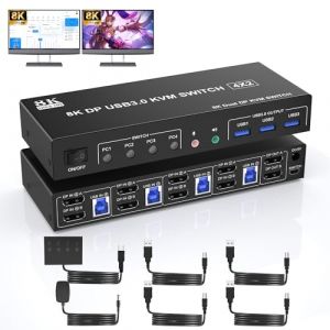 Commutateur KVM Displayport 4 ports - Clickfish