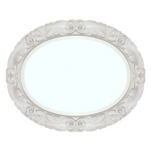 Image de Artigiani Veneti Riuniti Miroir ovale blanc Moonlight