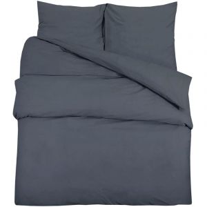 VidaXL Ensemble de housse de couette Anthracite 225x220 cm Coton