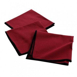 Image de Lot de 3 serviettes coton recyclé Mistraline Bordeaux