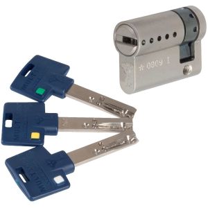 Mul-T-Lock Demi cylindre vari&eacute; nickel&eacute; - 32 x 10 mm - Interactive +