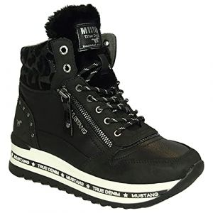 Mustang 1364-503, Bottine Femme, Noir, 37 EU