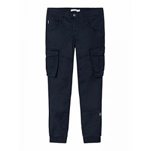 name it Pantalon Longue Bamgo Regular Fitted Twill 134 cm Dark Sapphire