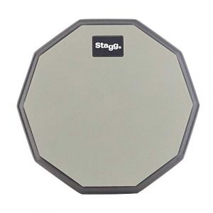 Stagg TD-08R - Practice pad de table de 8'' (tampon d'exercice), décagonal