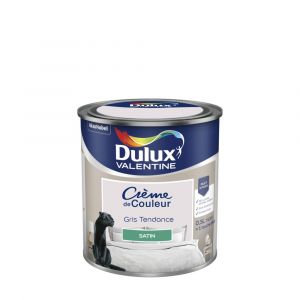 Image de Dulux Valentine Peinture Crème De Couleur Satin Gris Tendance 0.5 L