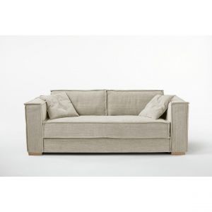 Canapé convertible express Beige Clair 3 places ISABELLA