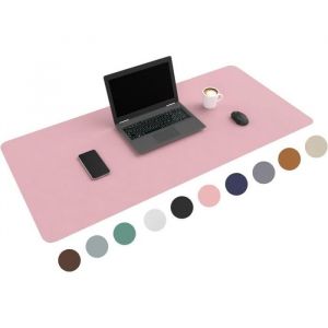 WURK Professional Desk Pad Leatherette - Organisateur de bureau - Inclut un clip pour câble - Rose - 120x60