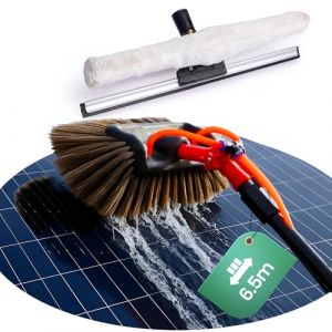 Brosse de lavage télescopique Hortensus - Avec raccord d'eau et distributeur de savon - 6.5M de long