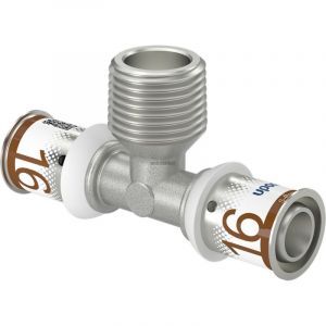 Uponor Té à sertir filetage mâle 16-R1/2''-16 Réf. 1070592