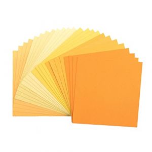 Vaessen Creative Bloc de papier scrapbooking florence carton 15x15 cm (24 feuilles) teintes jaune de