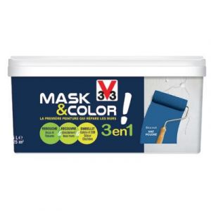 V33 Peinture de rénovation multi-supports Mask & color bleu nuit mat 2,5L