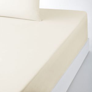 Drap housse uni en coton, matelas épais, Scenario Acajou Taille 140x200 cm;160x200 cm;140x190 cm;90x190 cm;180x200 cm;90x200 cm