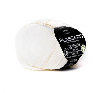 Pelote De Laine Biologique 100% Naturelle Biosphere - Plassard 01 Blanc