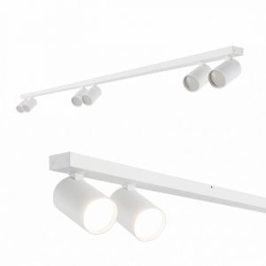 Plafonnier &agrave; 6 spots orientables IP20 GU10 230V MALGA 6 LINE blanc EDO Solutions