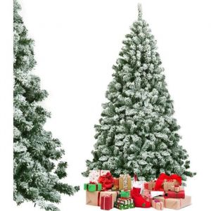 Sapin de Noël Enneigé/Arbre de Noël Artificiel 230CM avec 1346 Branches Aiguilles en PVC230CM