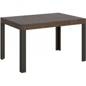 Linea Table extensible 90x140/244 cm Ligne Noyer avec structure Anthracite