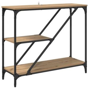 VidaXL Table console Ch&ecirc;ne artisanal 88,5 x 30 x 75 cm