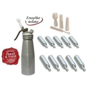 Image de Kayser 10 cartouches gaz avec siphon cuisine (500 ml)