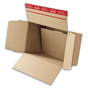 Image de ColomPac Carton fond automatique - Dimensions : 44,5 x 31,5 x 18-30 cm coloris brun